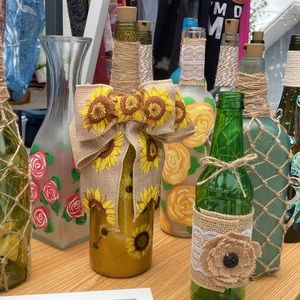 Handmade bottle decor